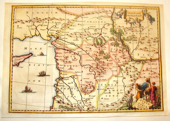 HALMA, F., Syriae Sive Soriae Nova et Accurata Desctiptio., antique map, old maps