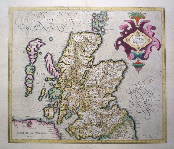 MERCATOR, G. / HONDIUS, J., Scotia Regnum., antique map, old maps