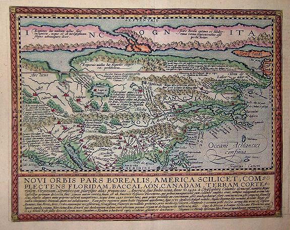 QUAD, Mathias, Novi Orbis Pars America. . ., antique map, old maps