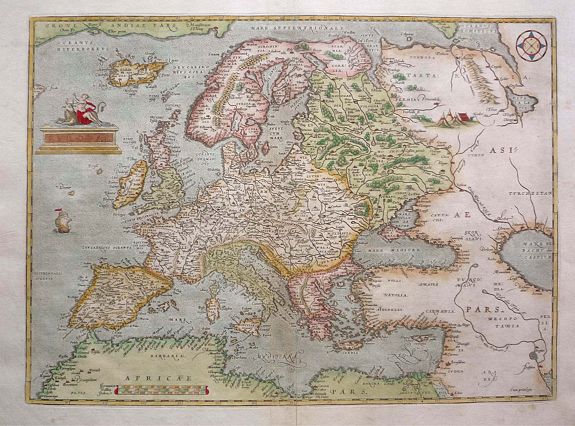 ORTELIUS, A., Europae., antique map, old maps