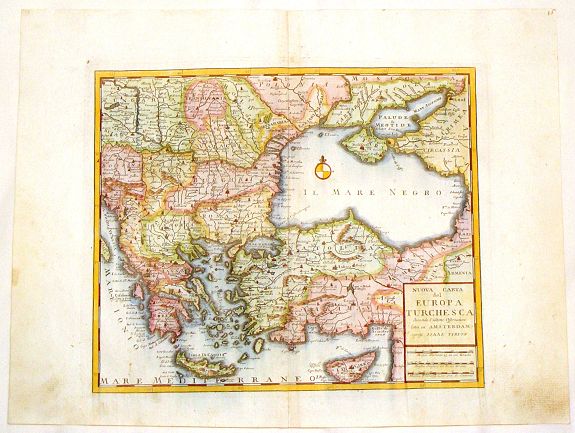 ALBRIZZI, G., Nuova Carta del Europa Turchesca., antique map, old maps