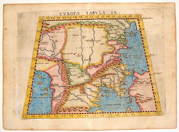 RUSCELLI, G., Europae Tabula IX., antique map, old maps