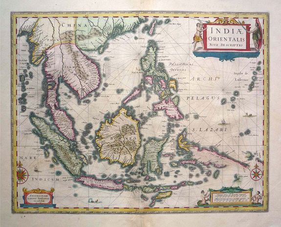 JANSSONIUS, J., Indiae Orientalis Nova Descriptio., antique map, old maps