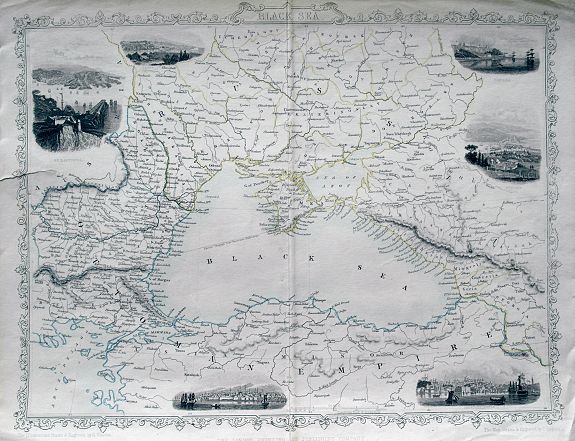 TALLIS, J. / RAPKIN, J., Black Sea., antique map, old maps