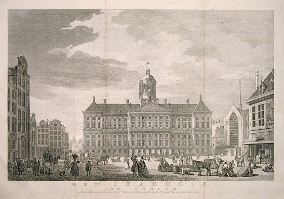 DE BAKKER, F., Amsterdam Town Hall - The Royal Palace of Amsterdam., antique map, old maps