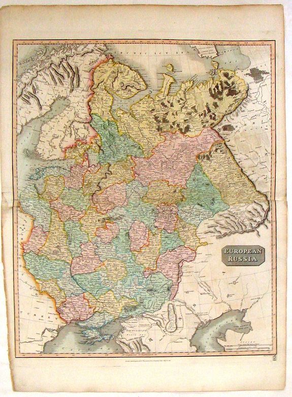 THOMSON, J., European Russia., antique map, old maps