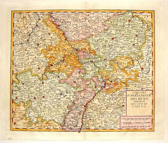 ALBRIZZI, G. B., Circoli Superreed Inferred Del Reno., antique map, old maps