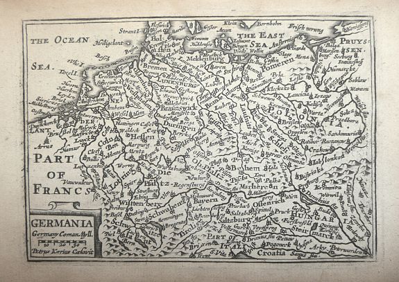 VAN DEN KEERE, P. / SPEED, J., Germania., antique map, old maps