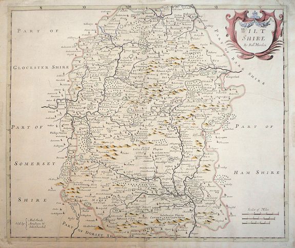 MORDEN, Robert, Wiltshire., antique map, old maps