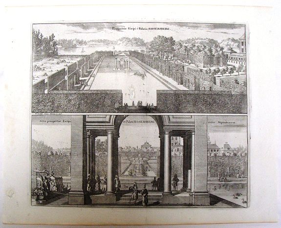 DAHLBERG, E., Prospectus Euripi e Palatio Rosersberg., antique map, old maps