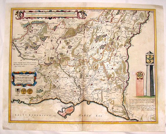 BLAEU, W., Civitatis Imp. Lindaviensis Territorium., antique map, old maps