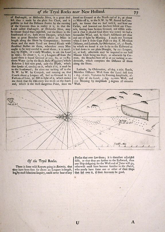 THORNTON, Samuel, The Tryal Rocks., antique map, old maps