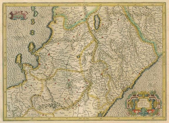 MERCATOR, G. , ABRUZZO ET TERRA DI LAVORO., antique map, old maps