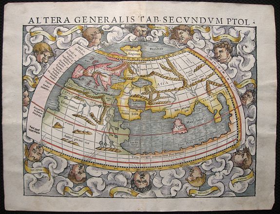 MÜNSTER, S., Altera generalis tab. Secundum Ptol., antique map, old maps