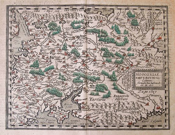 QUAD, M., Moscoviae Imperium., antique map, old maps