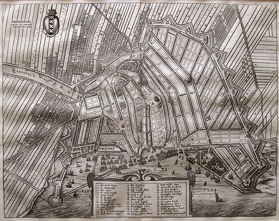 SMIENT, O. / J., Amsterdam Gelijck die geweest is tot den irae 1658., antique map, old maps