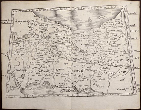 WALDSEEMÜLLER / FRIES, L., Tabula V Asiae., antique map, old maps