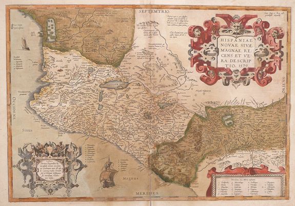ORTELIUS, A., Hispaniae Novae Sivae Magnae, Recens et vera Descriptio., antique map, old maps