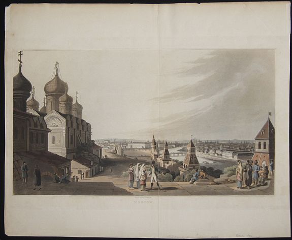 BOWYER, R., Moscow., antique map, old maps