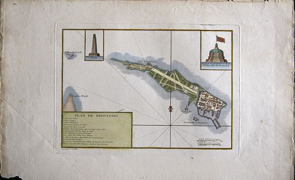 TARDIEU, P.F., Plan de Kronstadt., antique map, old maps
