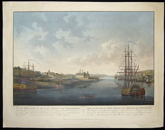 MERIGOT, J., View of the sound taken beyond the fortress of Cronembourg., antique map, old maps