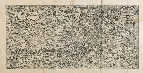 CLAESZ, C. / WRIGHT, B., Tabula Geographica Provinciarum Brabantiae, Geldriae, Comitatus sutphaniae, Trajectini, Transilvaniae, Drentiae, Twentiae, Hollandiae et Frisiae., antique map, old maps