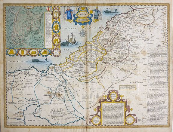 SPEED, J., Canaan – Jerusalem Anno Domini 1651., antique map, old maps
