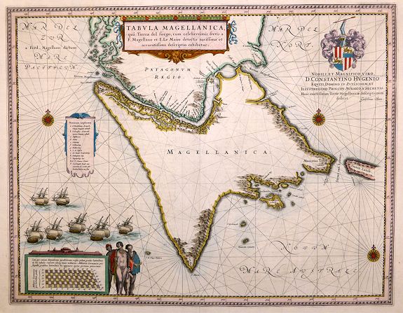 BLAEU, Willem Janszoon, Tabula Magellancia., antique map, old maps