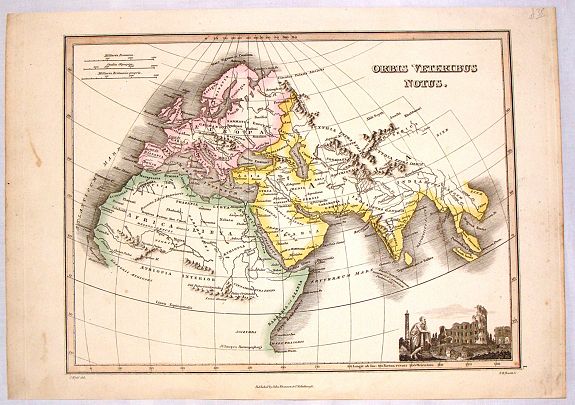 THOMSON, J., Orbus Veteribus Notus., antique map, old maps