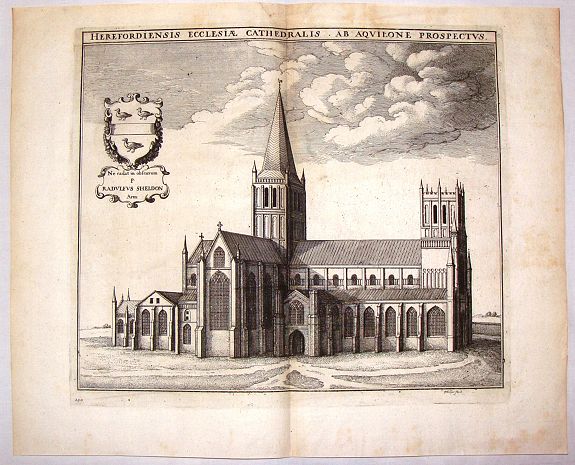 HOLLAR, W., Herfordiensis Ecclesiae Cathedralis Ab Aquilone Prospectus., antique map, old maps