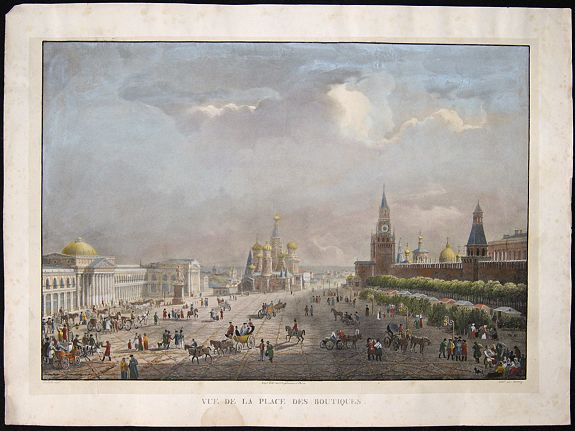 ENGELMANN, Godefroy, Vue de la place des Boutiques., antique map, old maps