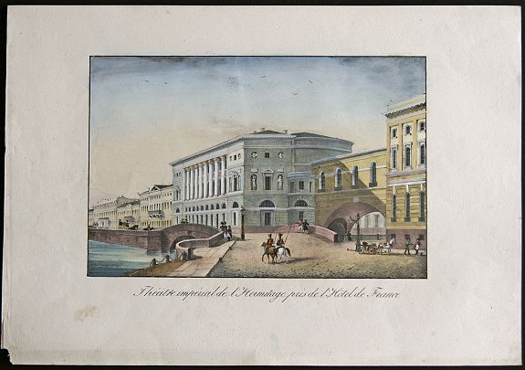 ANONYMOUS, Theatre imperial de l\'Hermitage pres de l\'Hotel de France., antique map, old maps