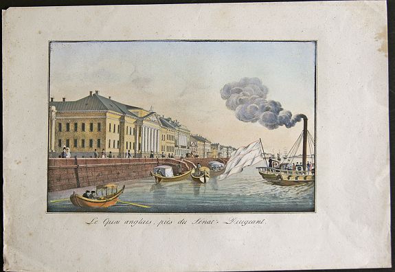 Anonymous, Le Quai anglais, pres du Senat- Dirigeant, antique map, old maps