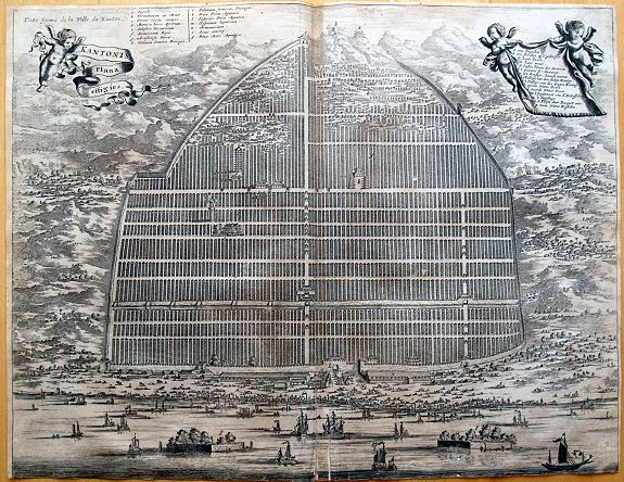 NIEUHOF, J., Kantonis Plana effigies., antique map, old maps