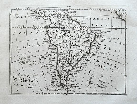 BELL, A., S. America., antique map, old maps