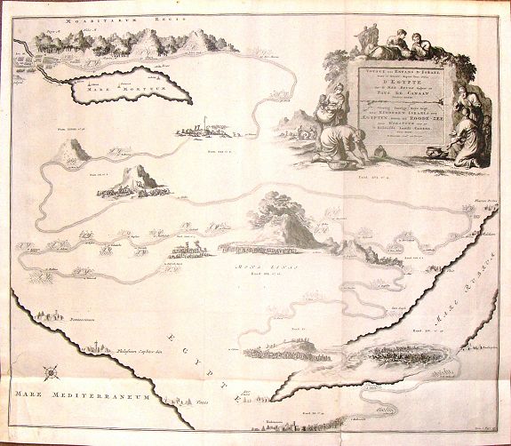 SANSON, N. , Voyage des Enfans d'Israel dans le Desert Depuis Leux Partie d'Egypte par la Mer Rouge., antique map, old maps
