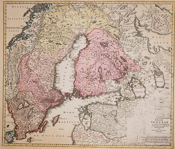HOMANN, J. B., Regni Sueciae in omnes suas Subjacentes Provincias accurate divisi Tabula Generalis., antique map, old maps