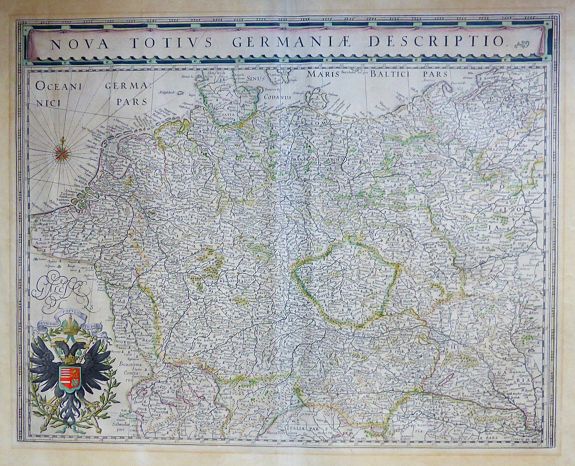 BLAEU, W. / J., Nova Totius Germaniae Descriptio., antique map, old maps