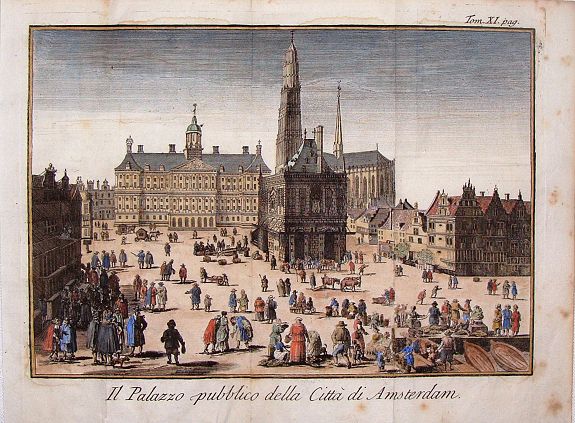 SALMON, T., Il Palazzo Publico Della Citta di Amsterdam., antique map, old maps