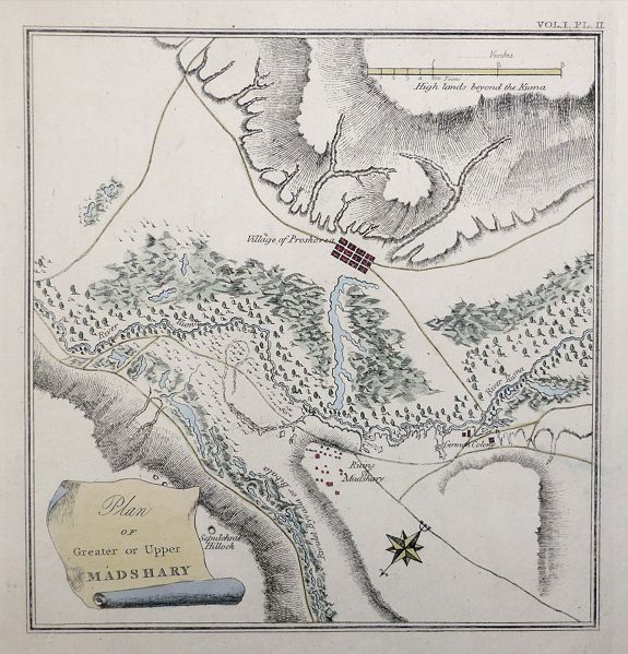 GEISSLER, Christian Gottfried Heinrich, Plan of Greater or Upper Madshary Vol I PL II (Georgia)., antique map, old maps