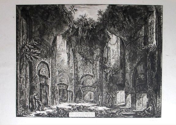 PIRANESI, Giovanni Battista., Dieta, o sia Luogo che dà ingresso a due diversi grandiosi Cubicoli, e ad altre magnifiche Sianze, esistent nella Villa Adriana; in oggi possedute dal Sig. Conte Fede., antique map, old maps