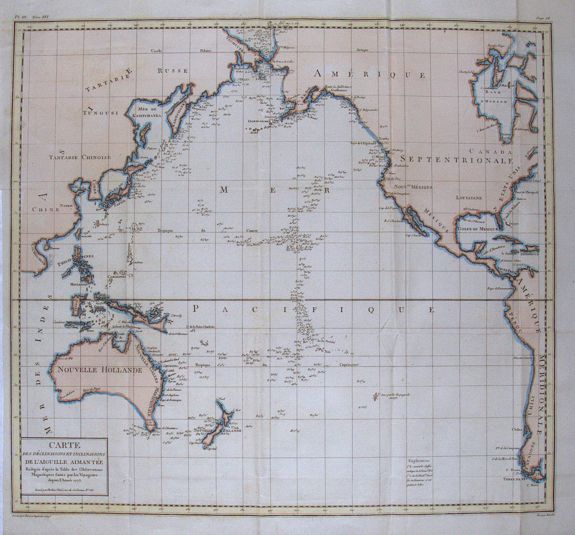 BUFFON, G., Carte des déclinaisons et inclinaisons de l'aiguille aimantée...1775., antique map, old maps