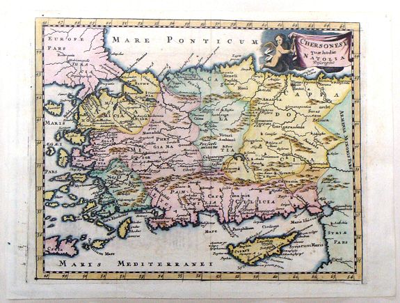 CLUVERIUS, P., Chersonesi Quae Hodie Natolia Descripto., antique map, old maps