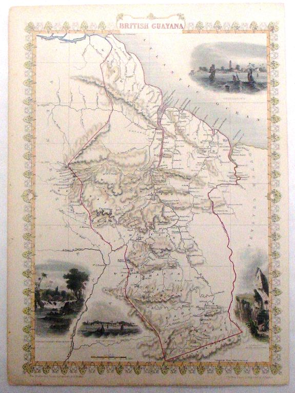 TALLIS, J. / RAPKIN, J, British Guayana., antique map, old maps