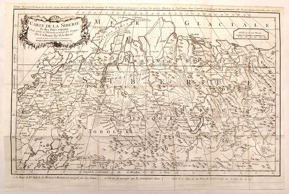 BELLIN, N., Carte de la Siberie et des Pays Voisins., antique map, old maps