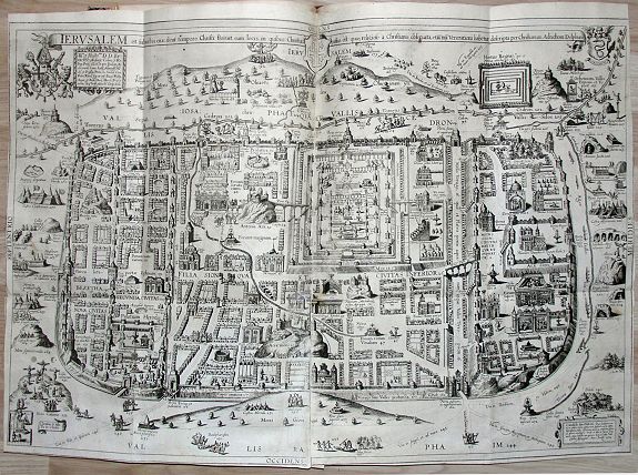 ADRICHOM, Christian van , Theatrum Terrae Sanctae., antique map, old maps