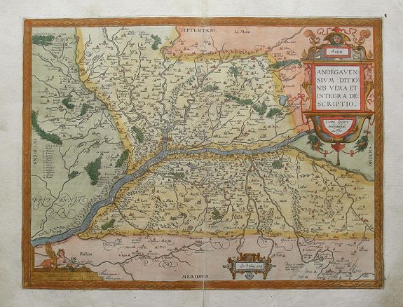 ORTELIUS, A., Anjou / Andegavensium Ditionis Vera et Integra Desciptio., antique map, old maps