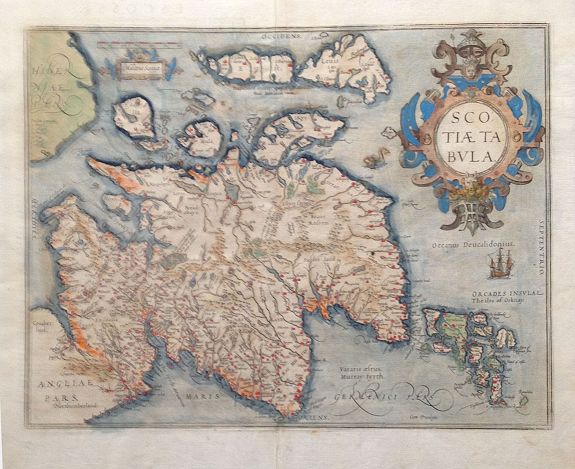 ORTELIUS, A., Scotiae Tabula., antique map, old maps
