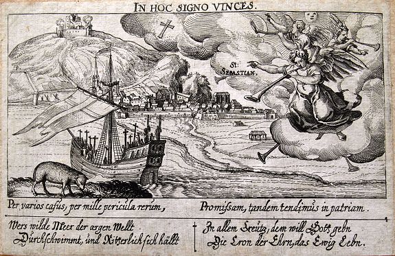 MEISNER, D., St. Sebastian., antique map, old maps