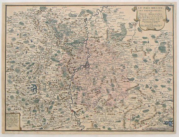 DE FER, N., Le Pais Messin ses Dependances et Terre Adiacentes., antique map, old maps